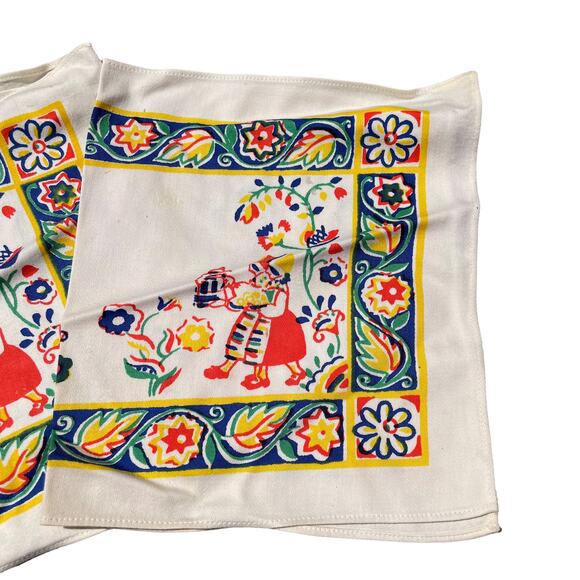 Vintage linen Set small runner 2 large napkins 4 small napkins Dutch - Picture 4 of 9